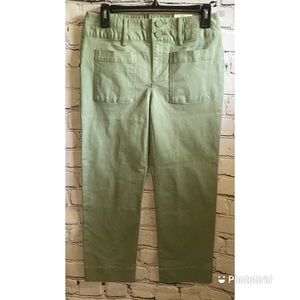 INC International Concepts Petite Green Cropped Pants Size 4P